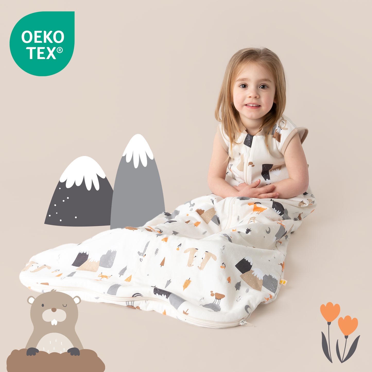 Saco de dormir para bebé, 1.0 TOG