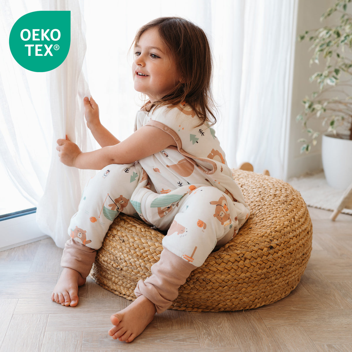 Saco de dormir con pies y suelas antideslizantes y mangas 1.0 TOG_Oso Explorador_1009_1182