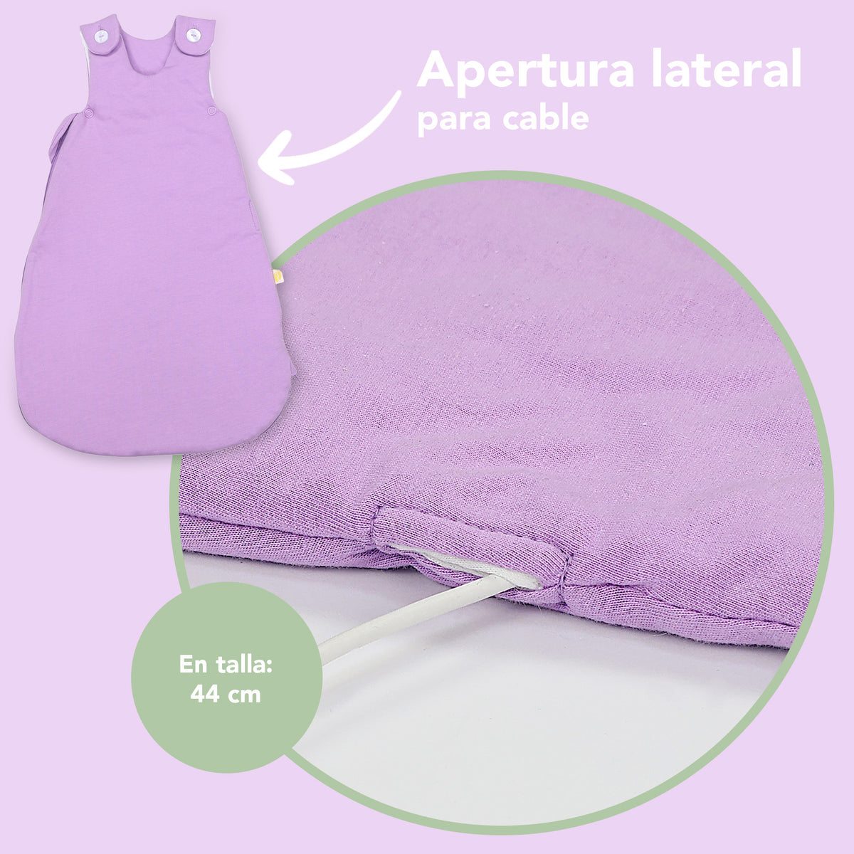 Saco de dormir para bebé 1.0 TOG_Lila_detalle3_1206