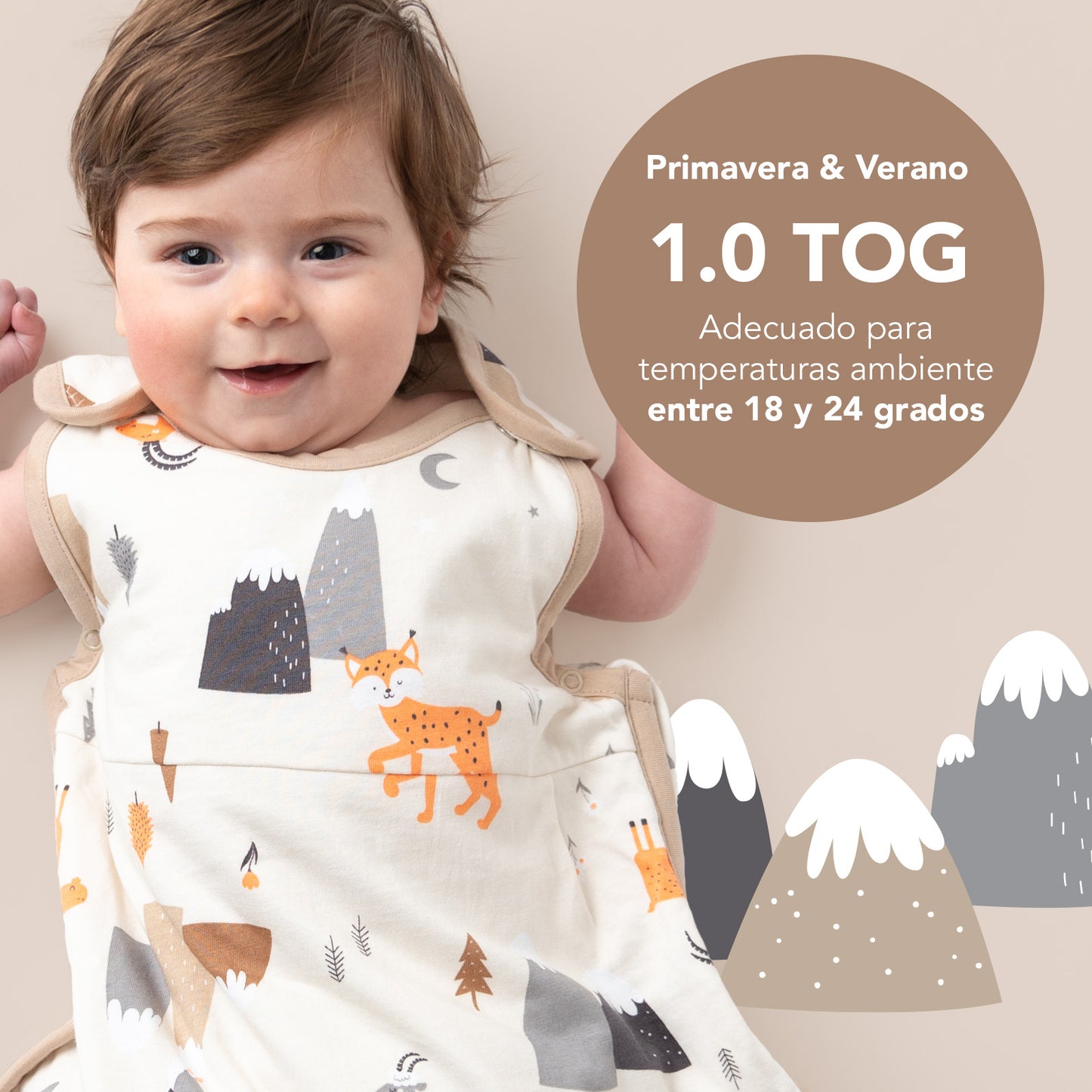 Saco de dormir para bebé, 1.0 TOG