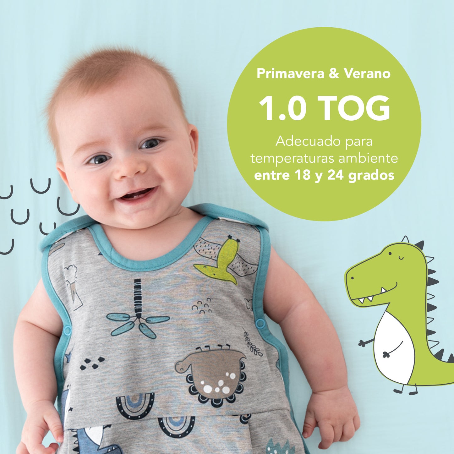 Saco de dormir para bebé, 1.0 TOG