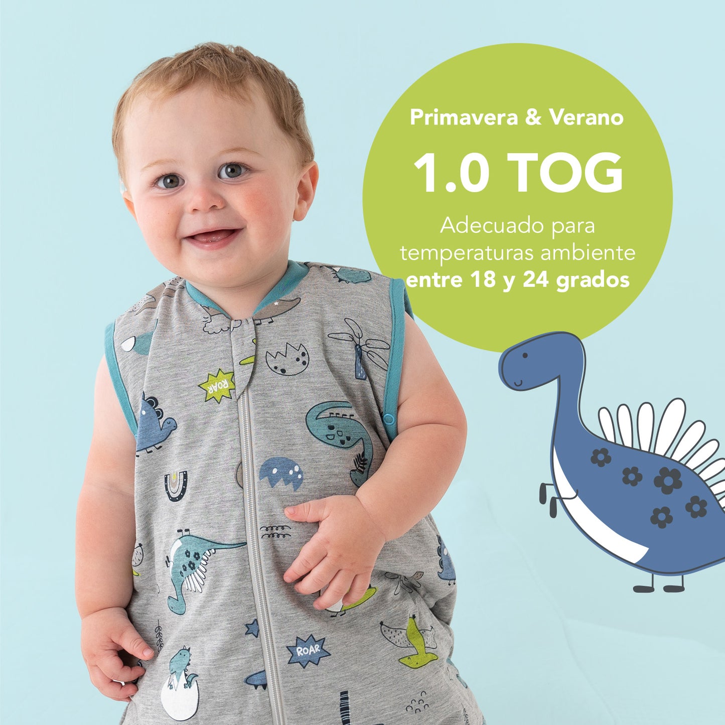 Saco de dormir para bebé, 1.0 TOG