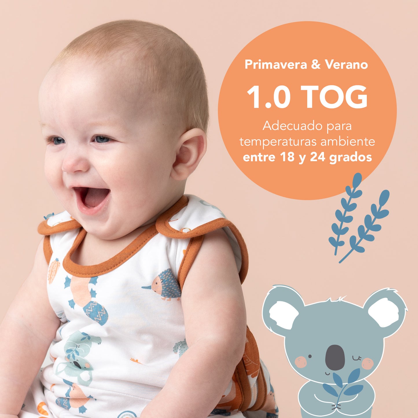 Saco de dormir para bebé, 1.0 TOG