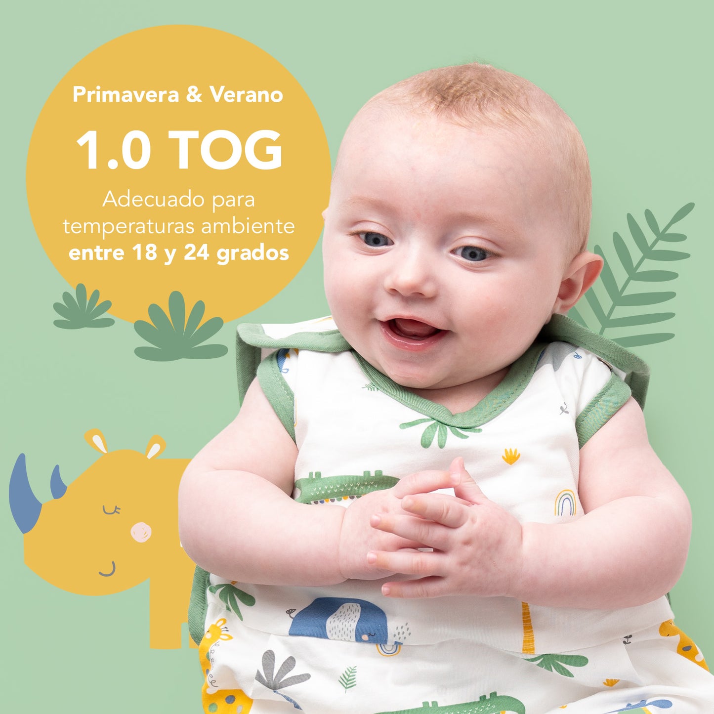 Saco de dormir para bebé, 1.0 TOG