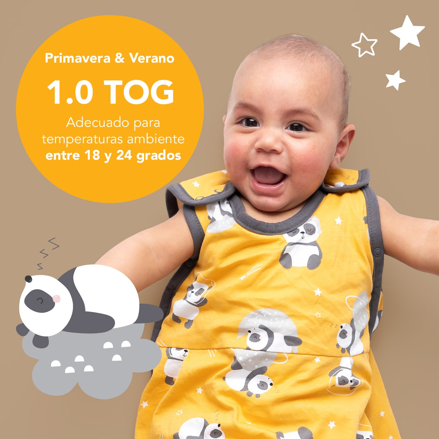 Saco de dormir para bebé, 1.0 TOG