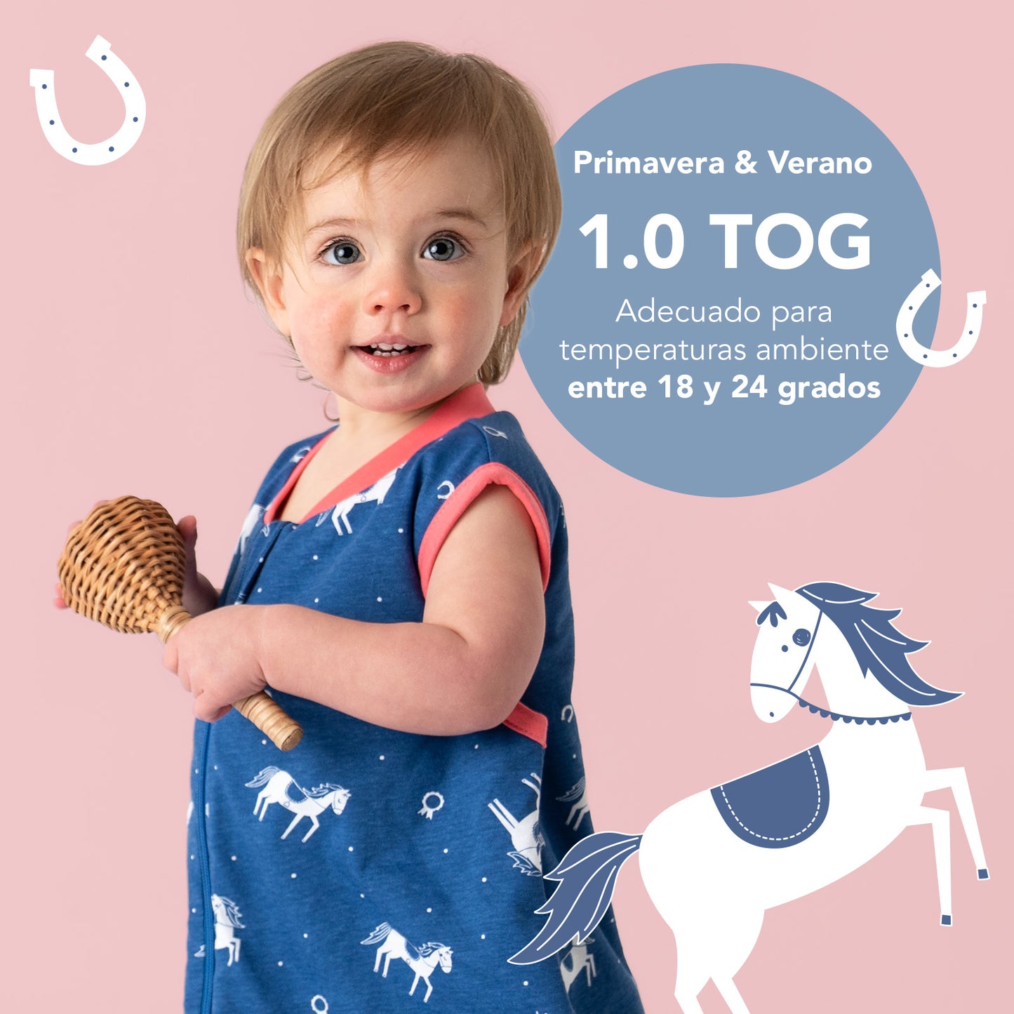 Saco de dormir para bebé, 1.0 TOG