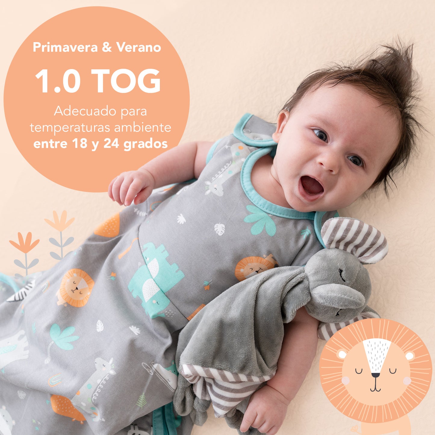 Saco de dormir para bebé, 1.0 TOG
