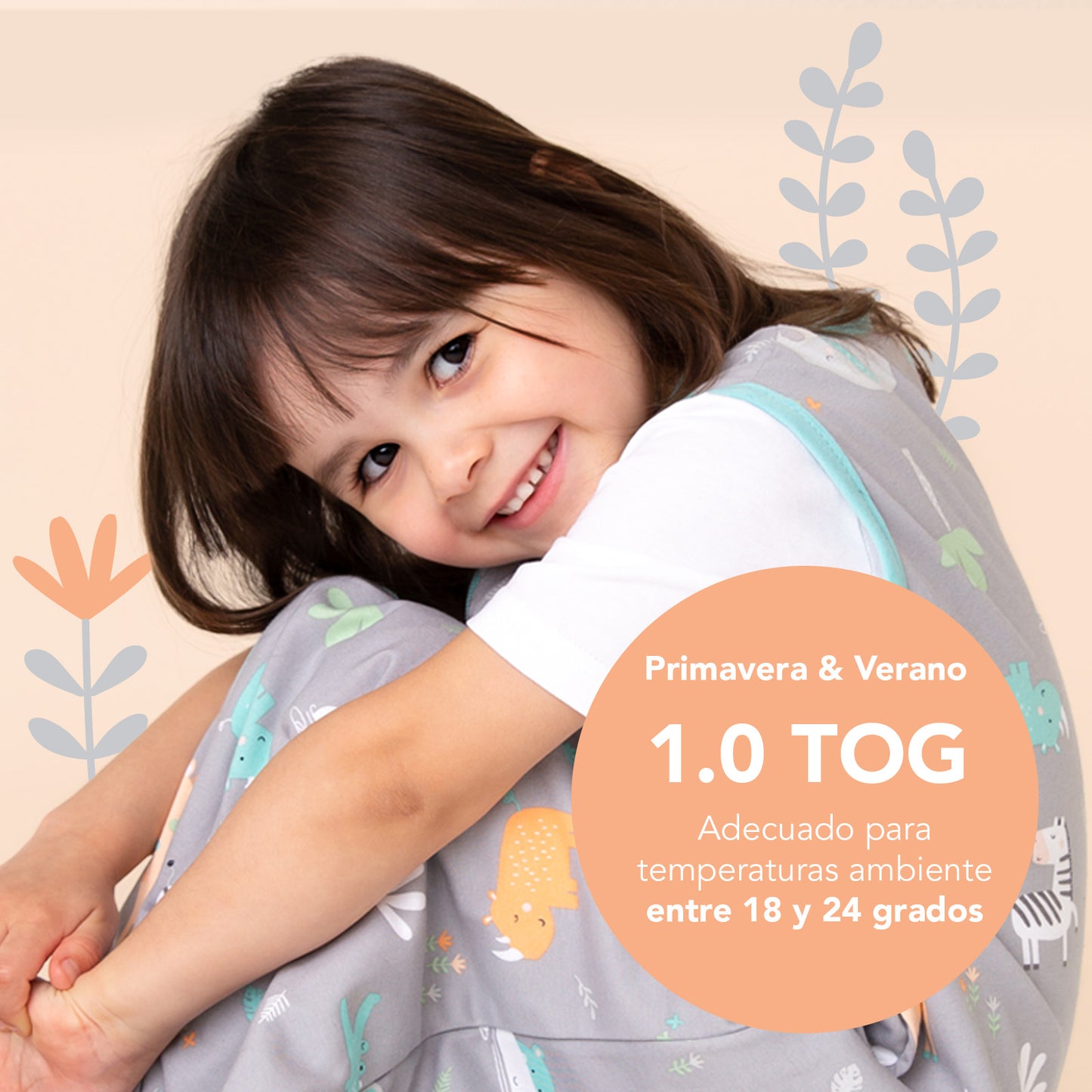 Saco de dormir para bebé, 1.0 TOG