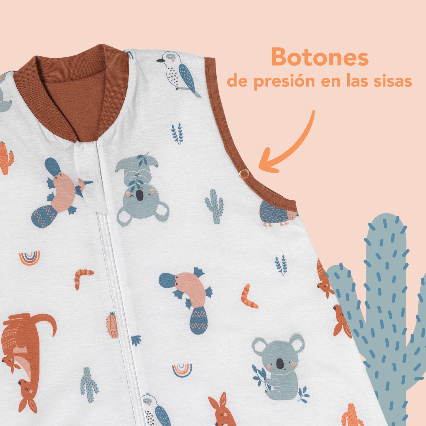 Saco de dormir con pies y suelas antideslizantes, 1.0 TOG