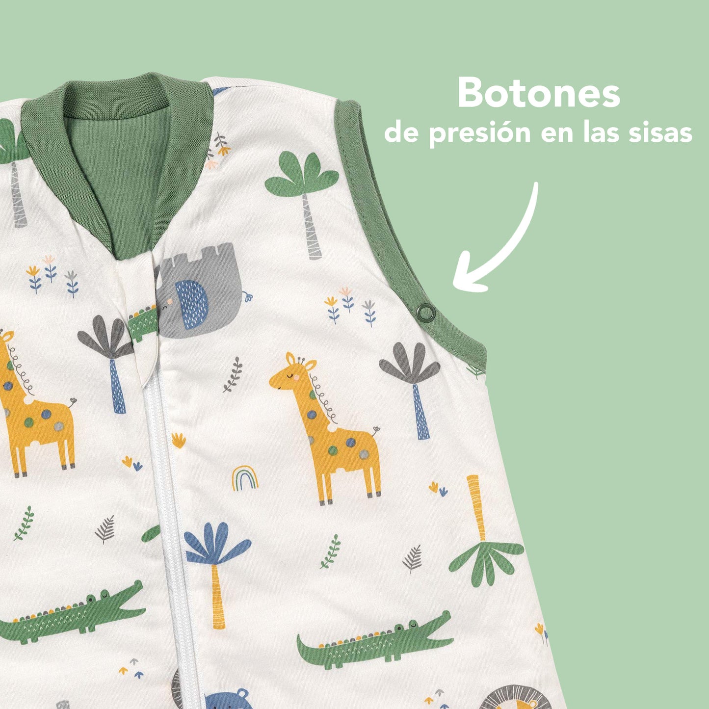 Saco de dormir con pies y suelas antideslizantes, 1.0 TOG