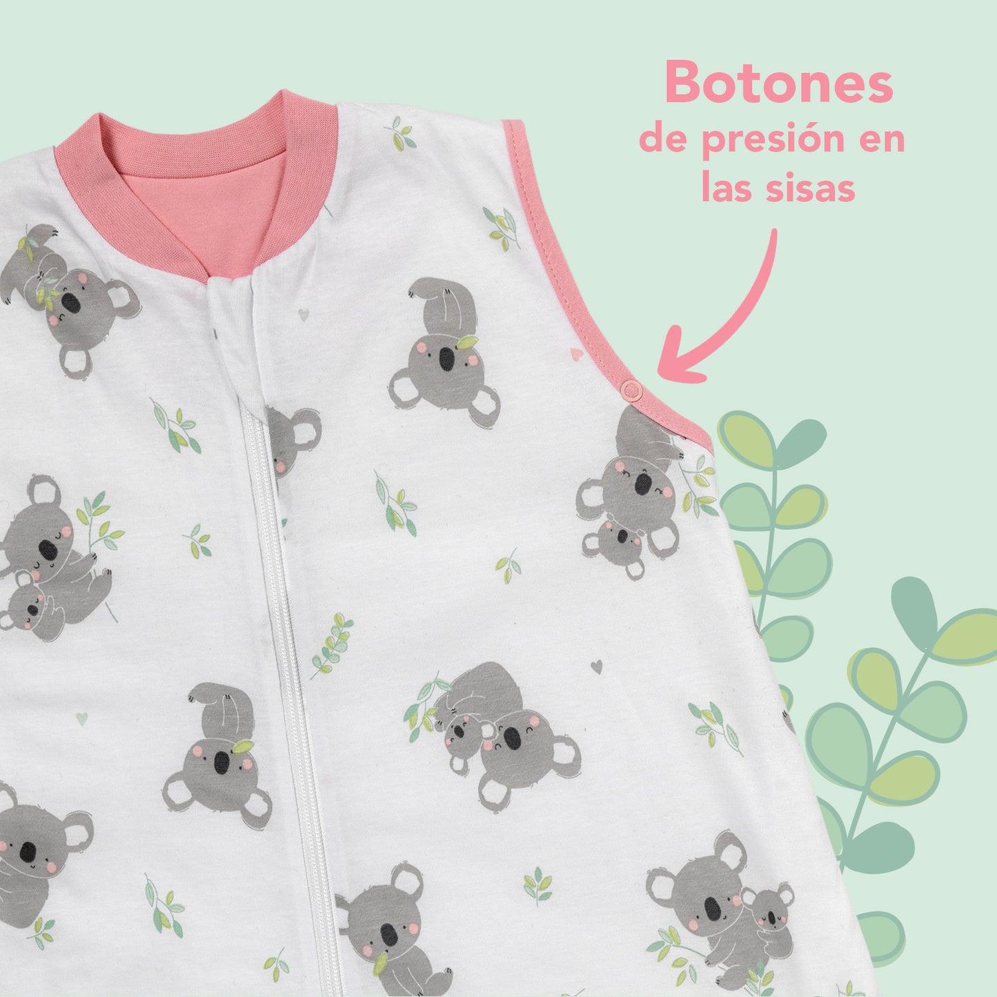 Saco de dormir con pies y suelas antideslizantes, 1.0 TOG