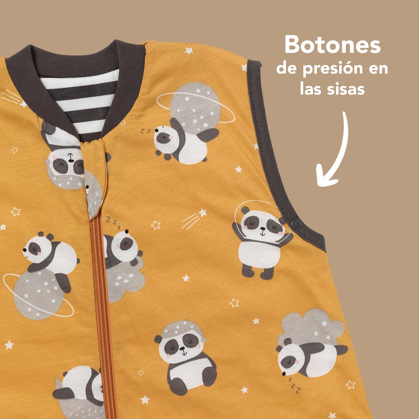 Saco de dormir con pies y suelas antideslizantes, 1.0 TOG