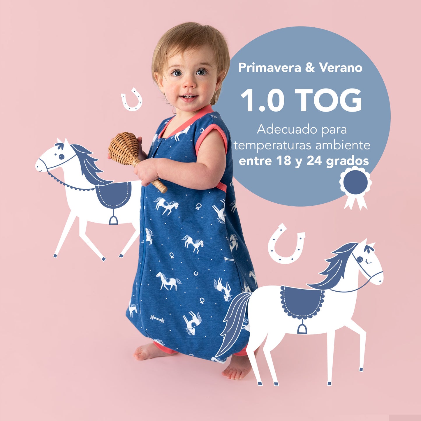 Saco de dormir con pies y suelas antideslizantes, 1.0 TOG