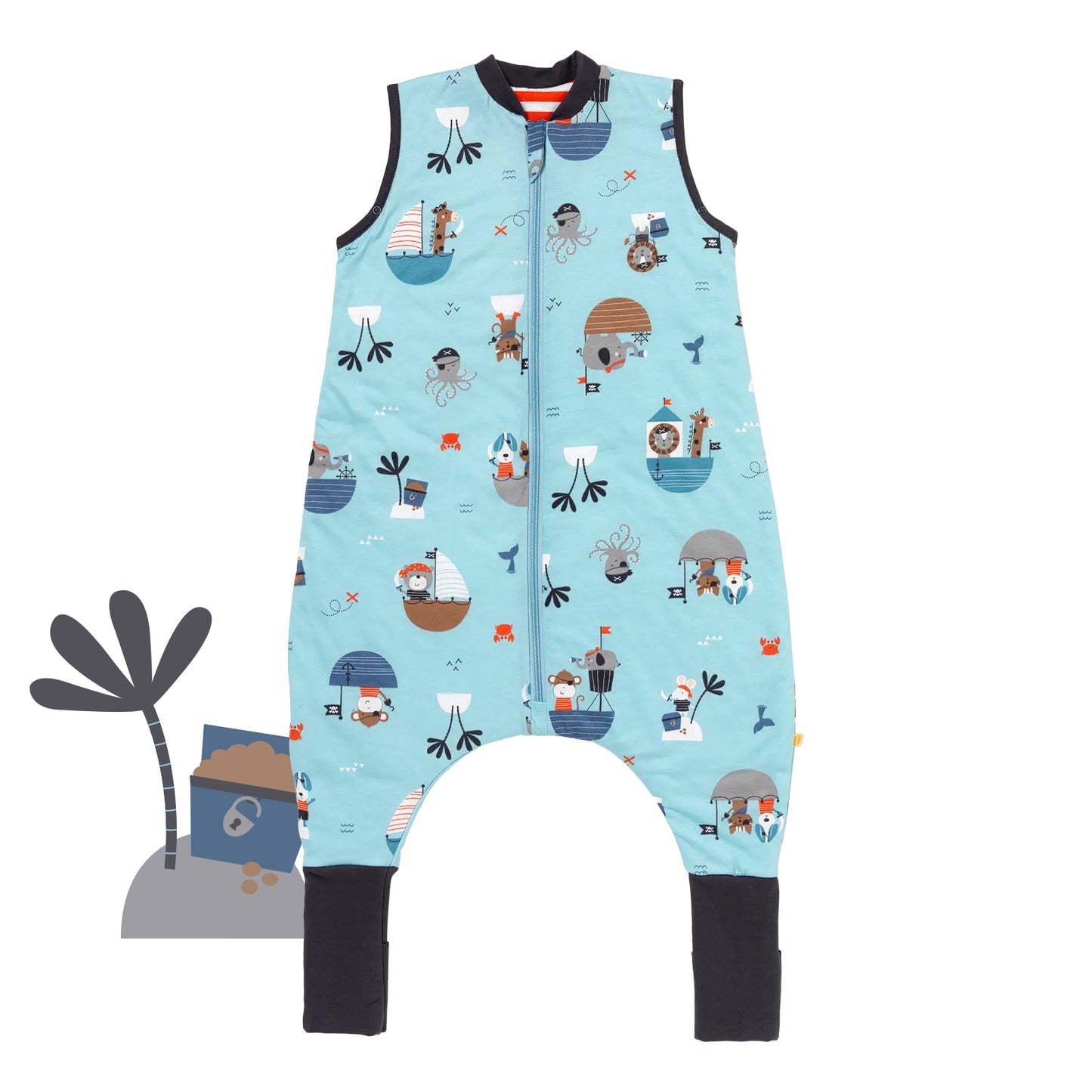 Saco de dormir con pies y suelas antideslizantes, 1.0 TOG