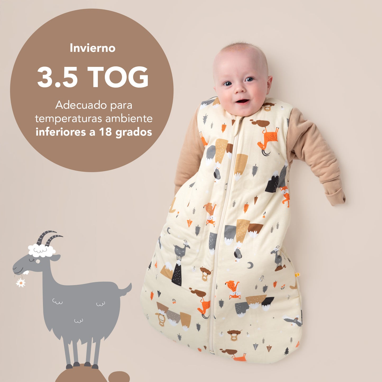 Saco de dormir para bebé, 3.5 TOG