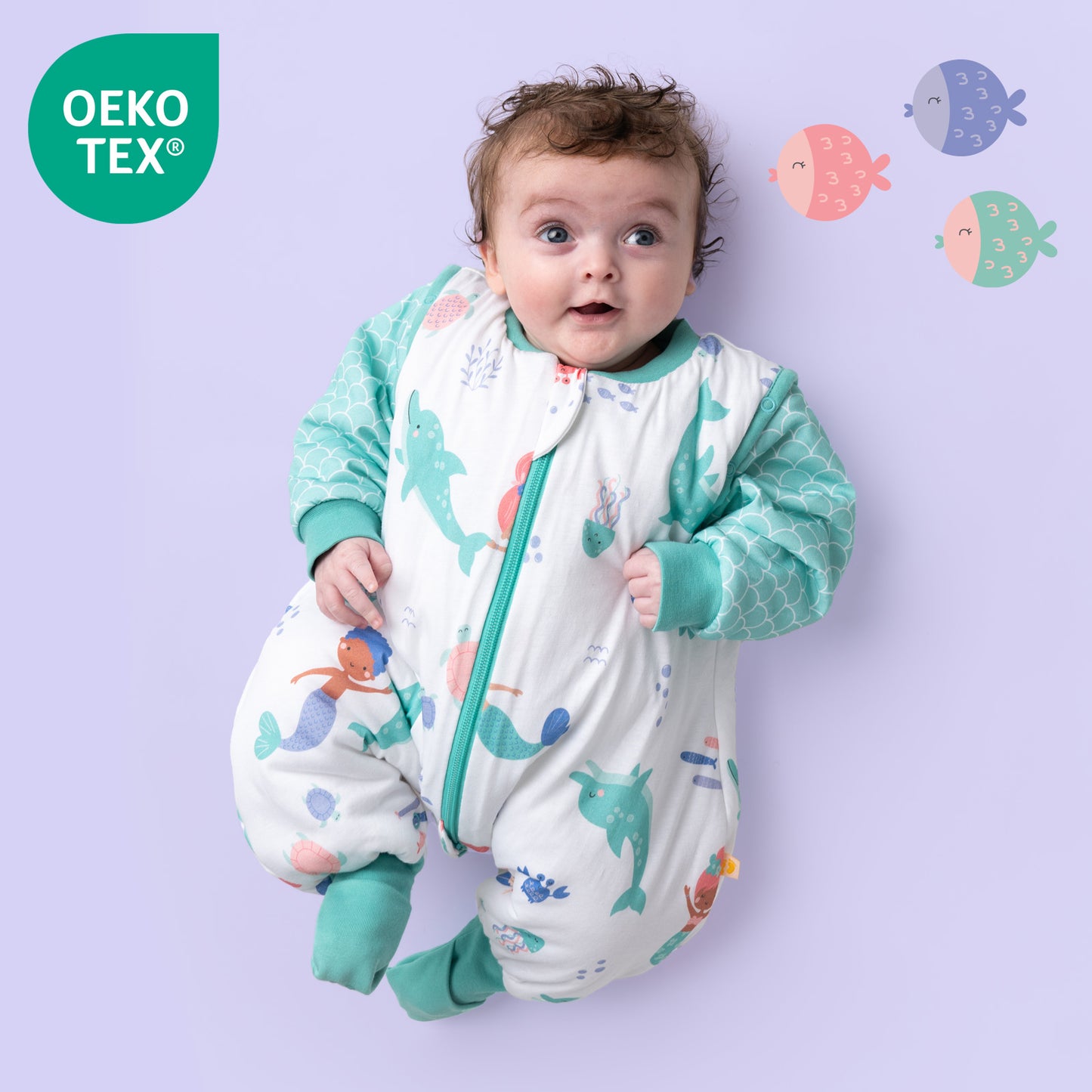 Saco de dormir con pies y suelas antideslizantes, 2.5 TOG