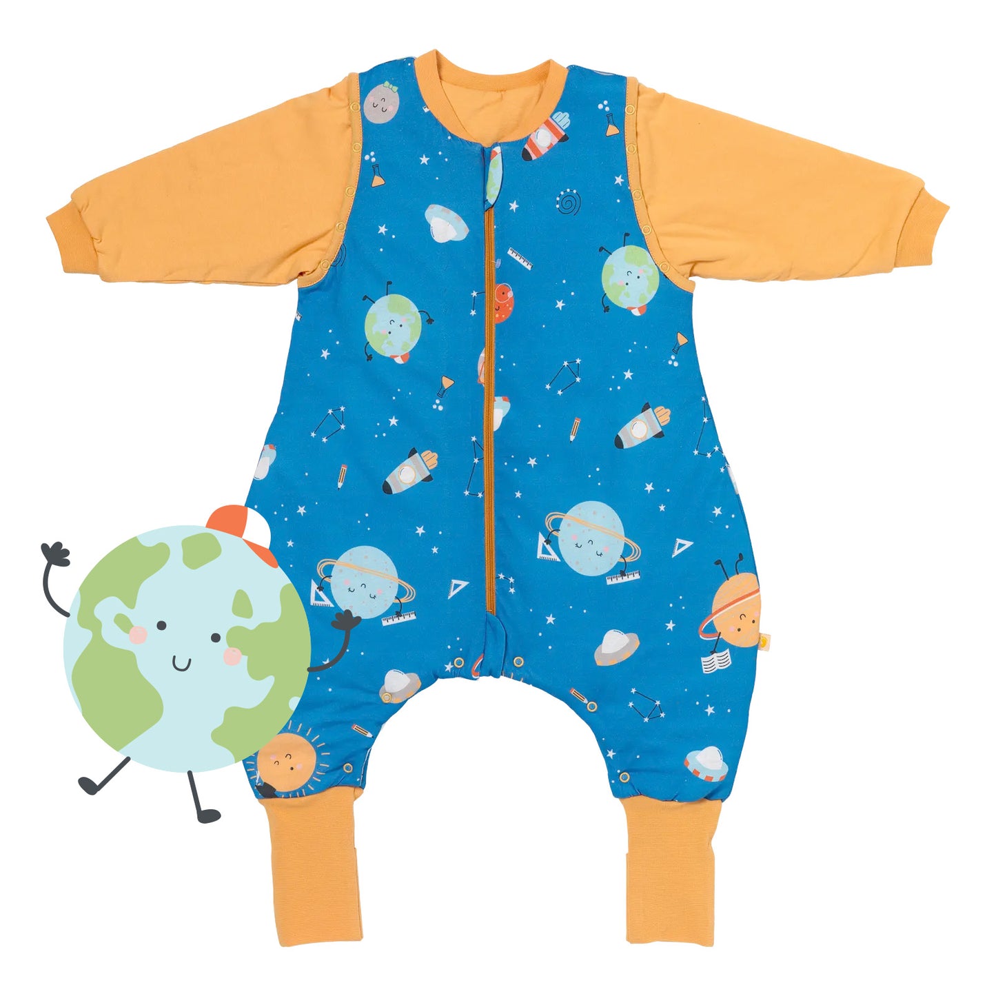 Saco de dormir con pies y suelas antideslizantes, 2.5 TOG
