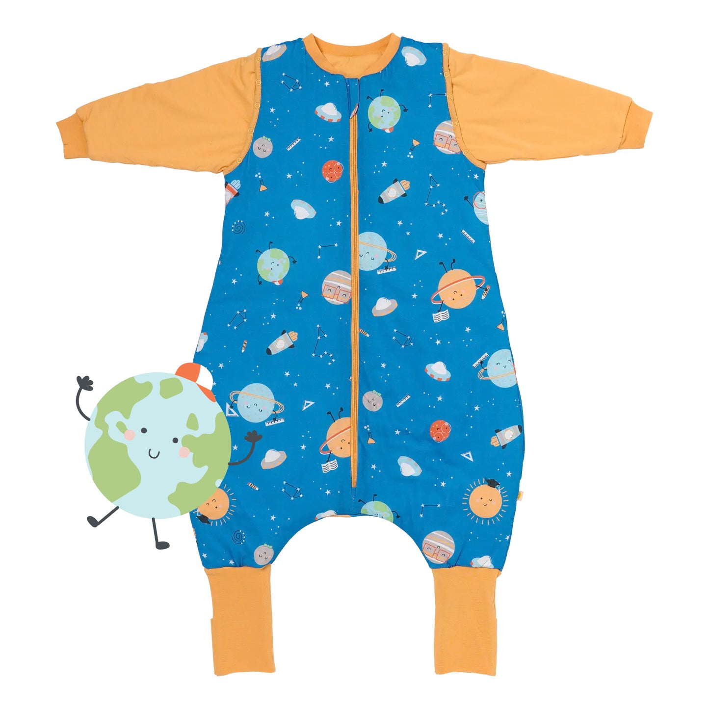 Saco de dormir con pies y suelas antideslizantes, 2.5 TOG