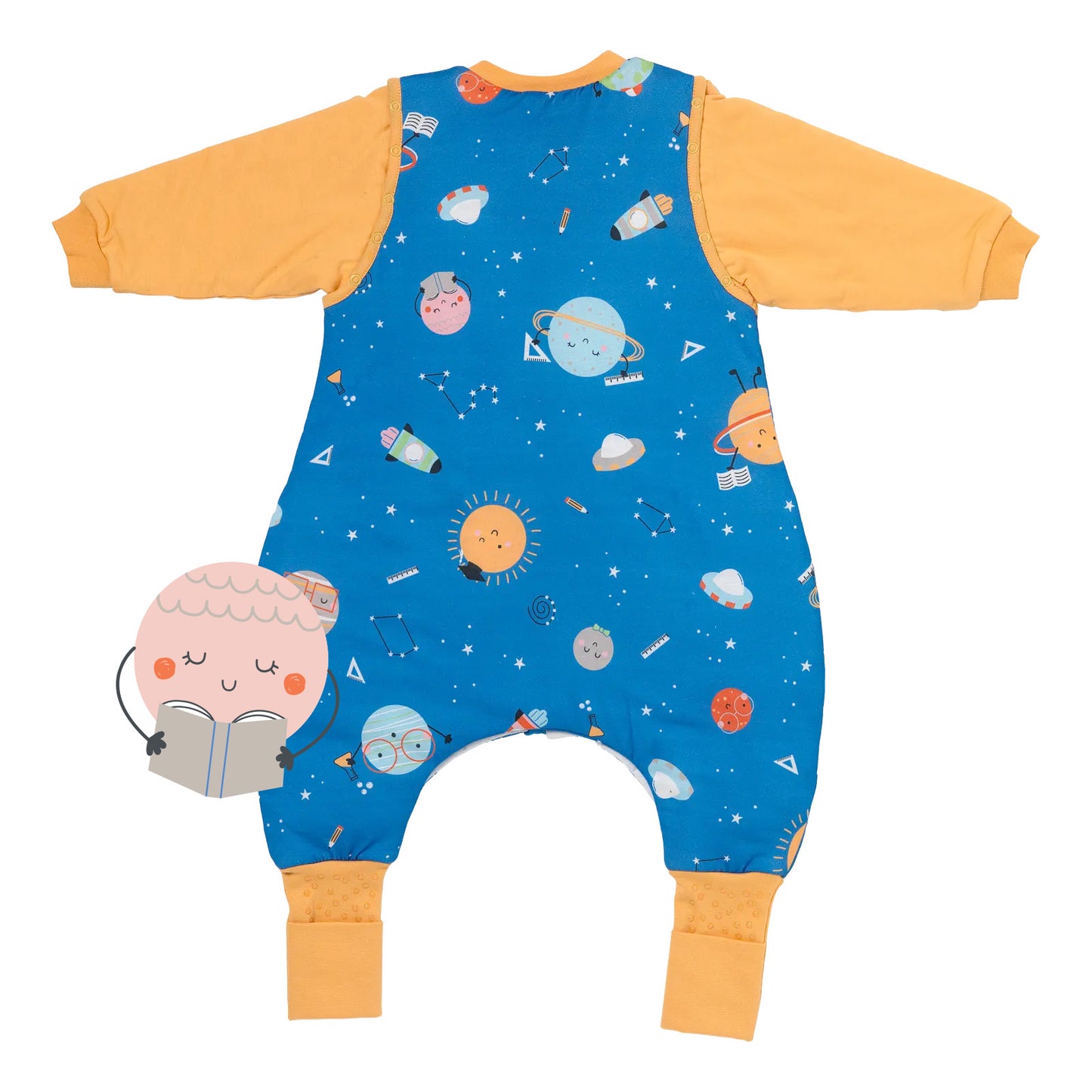 Saco de dormir con pies y suelas antideslizantes, 2.5 TOG