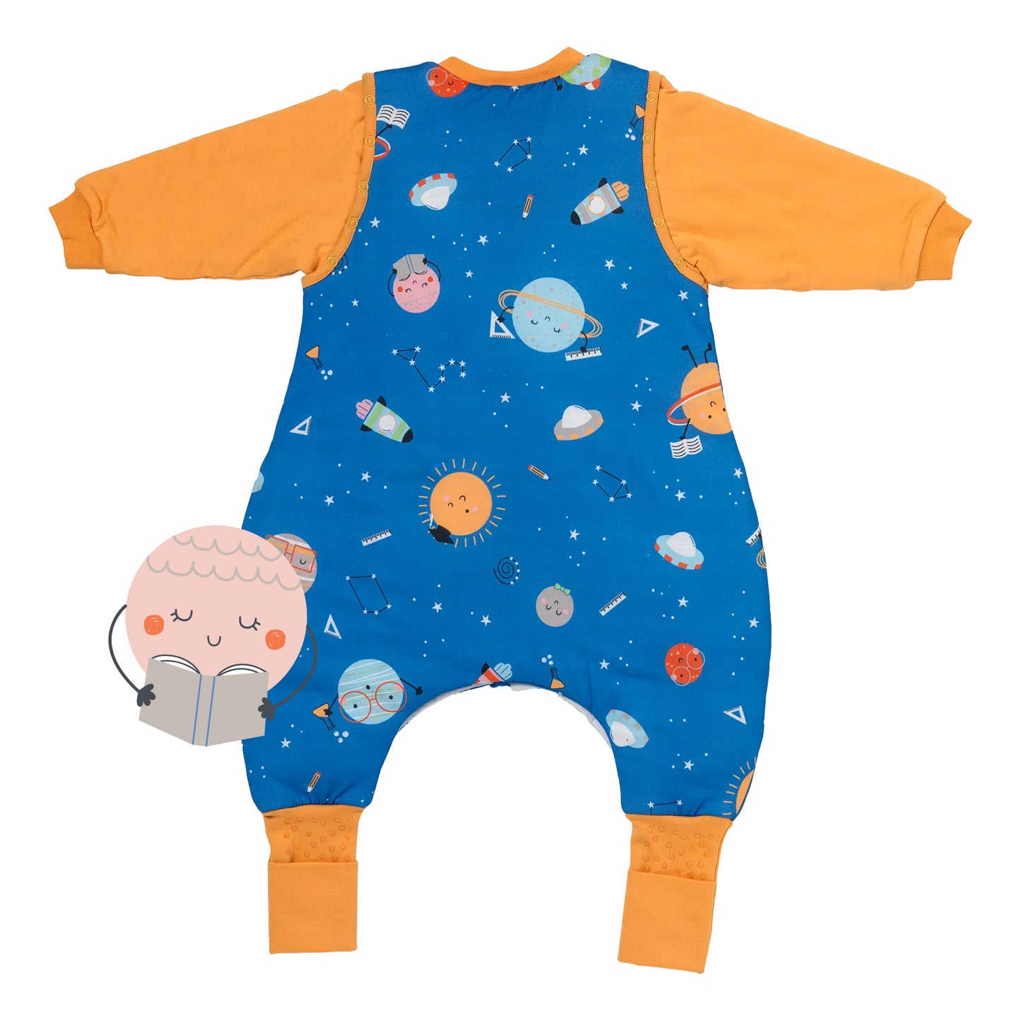 Saco de dormir con pies y suelas antideslizantes, 3.5 TOG