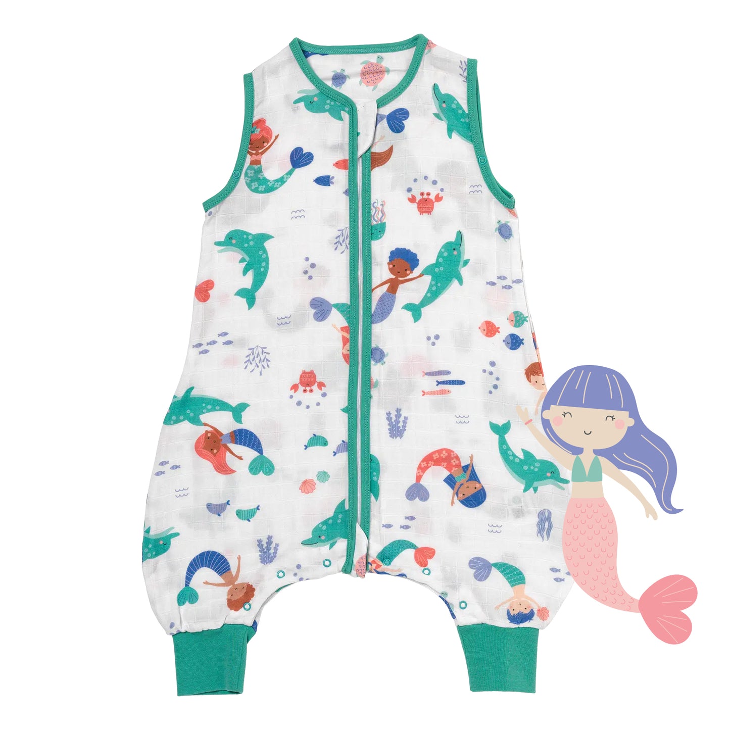 Saco de dormir con pies de muselina, 0.5 TOG
