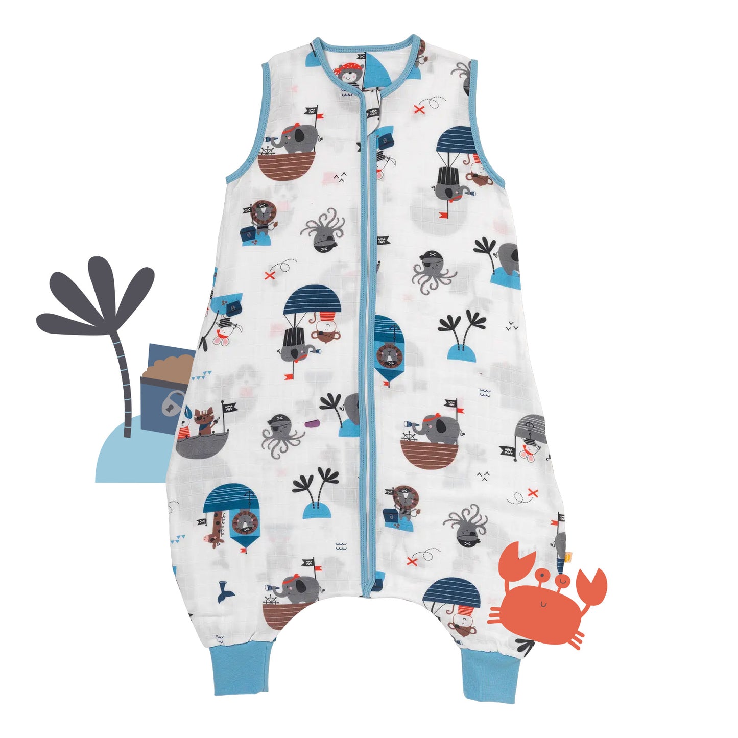 Saco de dormir con pies de muselina, 0.5 TOG