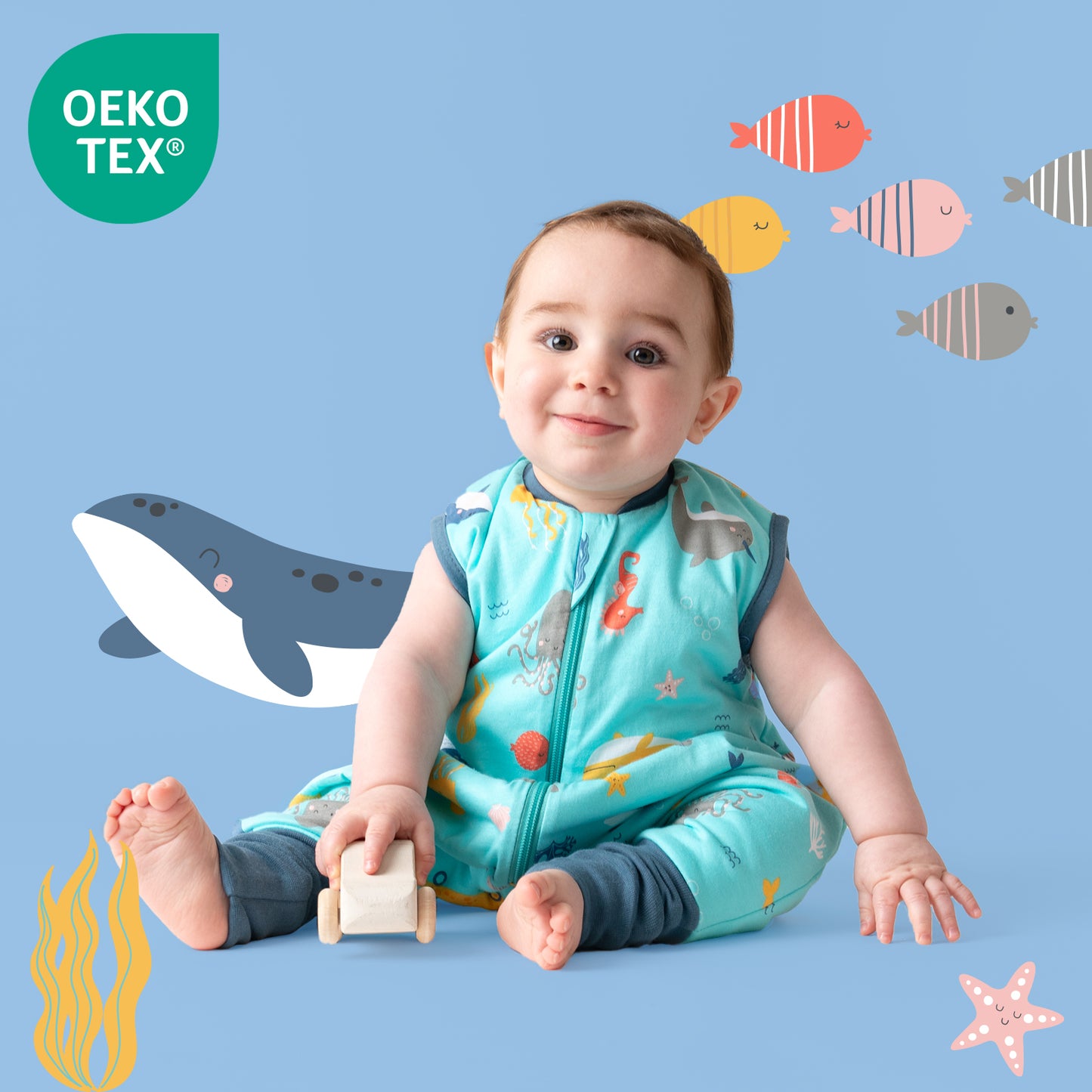 Saco de dormir con pies y suelas antideslizantes, 1.0 TOG