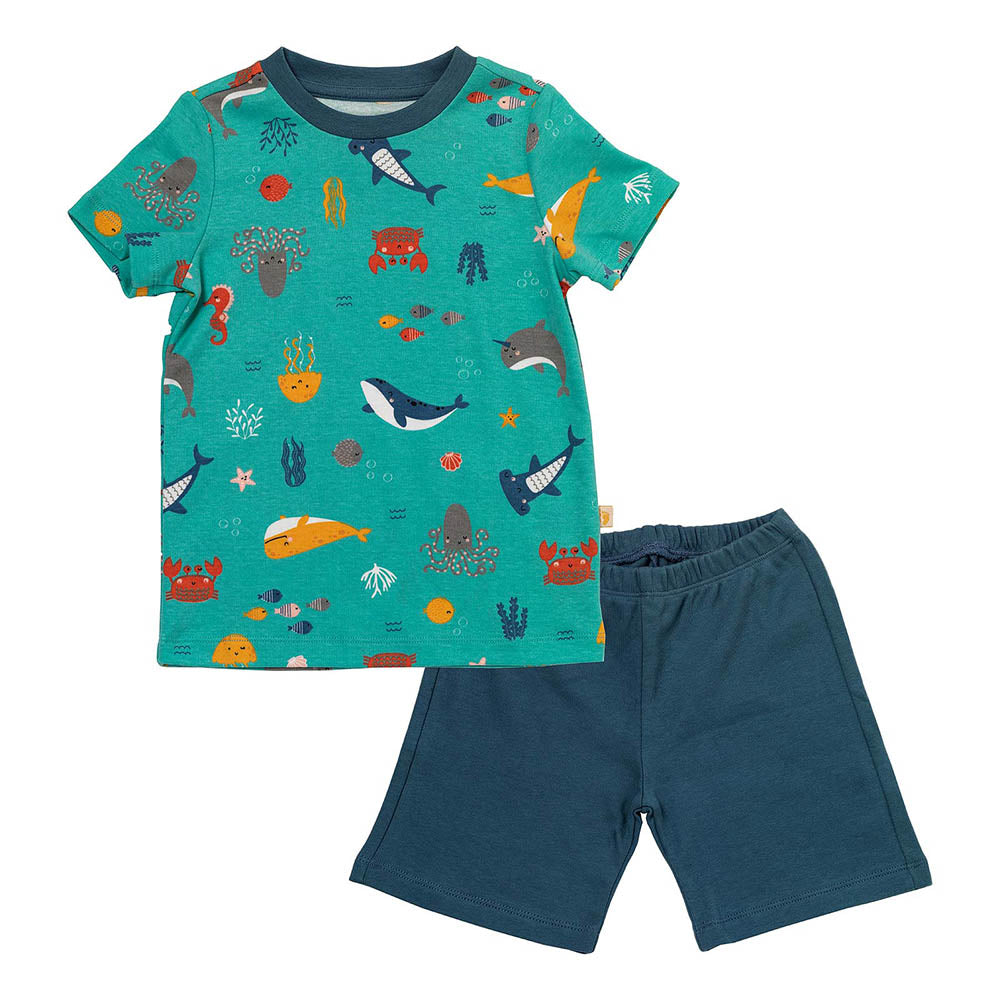 Pijama corto de niño de algódon orgánico