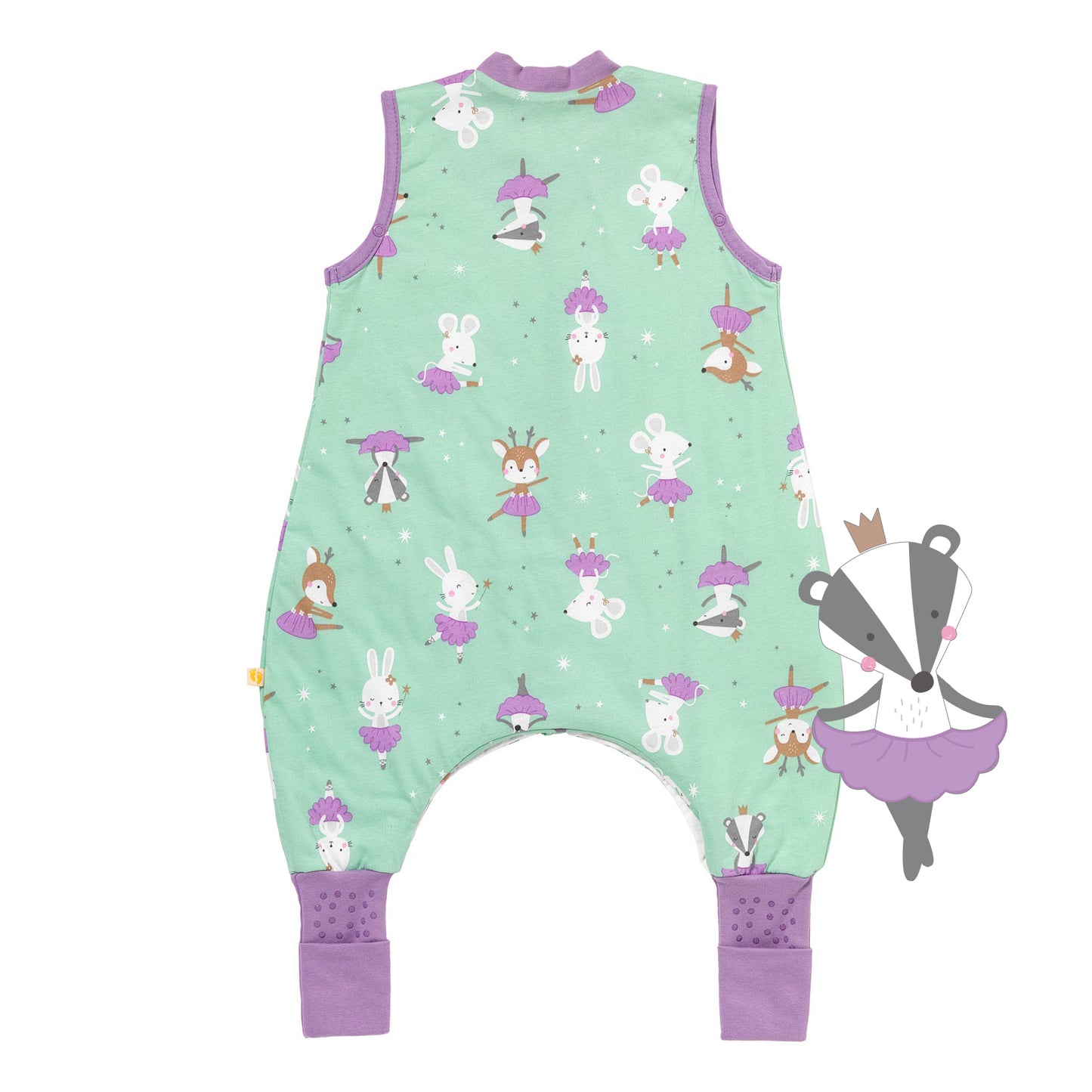 Saco de dormir con pies y suelas antideslizantes, 1.0 TOG