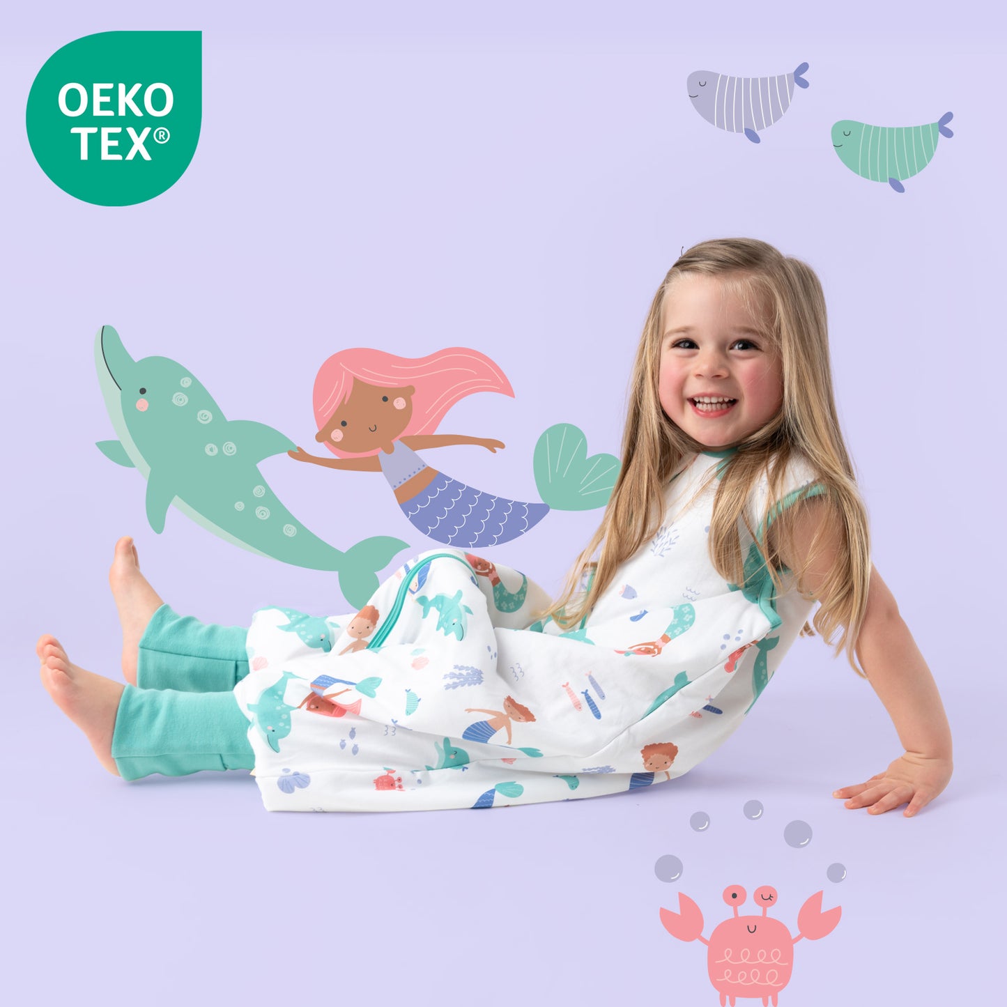 Saco de dormir con pies y suelas antideslizantes, 1.0 TOG