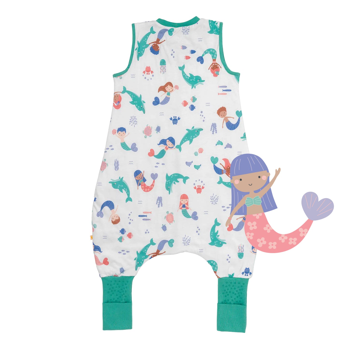 Saco de dormir con pies y suelas antideslizantes, 1.0 TOG