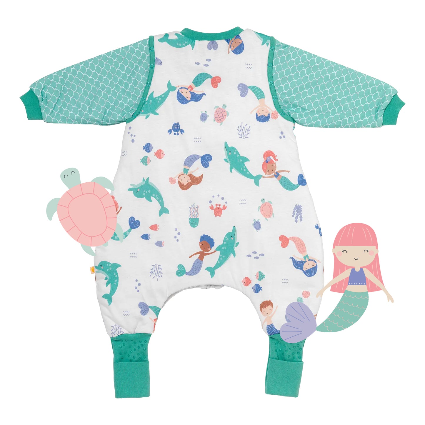 Saco de dormir con pies y suelas antideslizantes, 2.5 TOG
