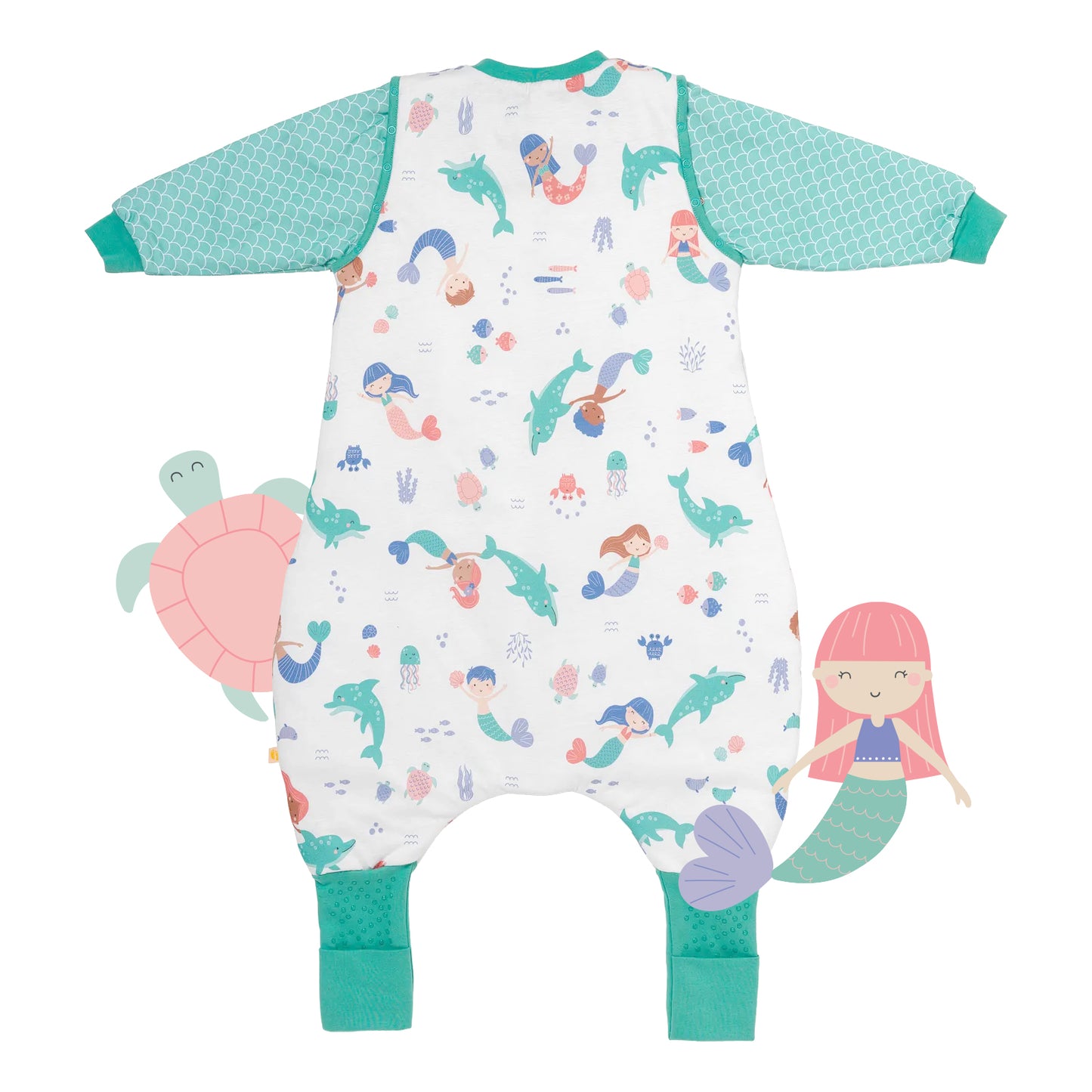 Saco de dormir con pies y suelas antideslizantes, 2.5 TOG