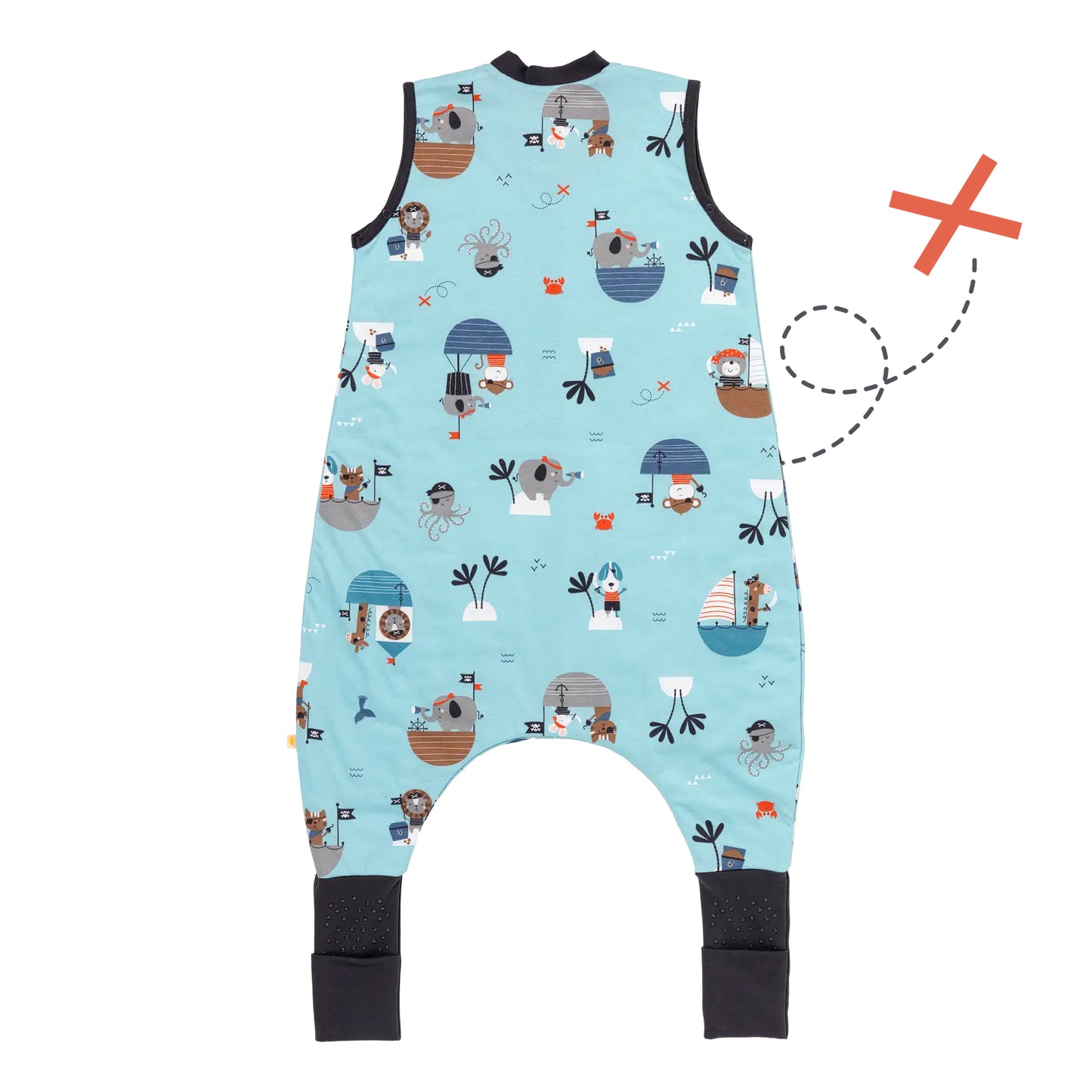 Saco de dormir con pies y suelas antideslizantes, 1.0 TOG