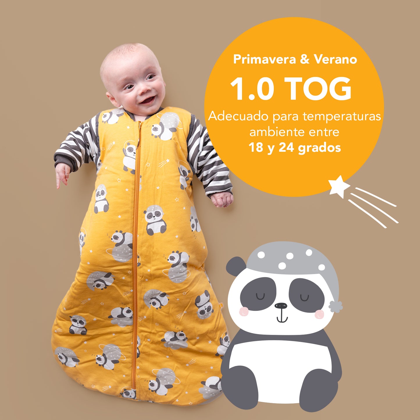 Saco de dormir para bebé, 1.0 TOG