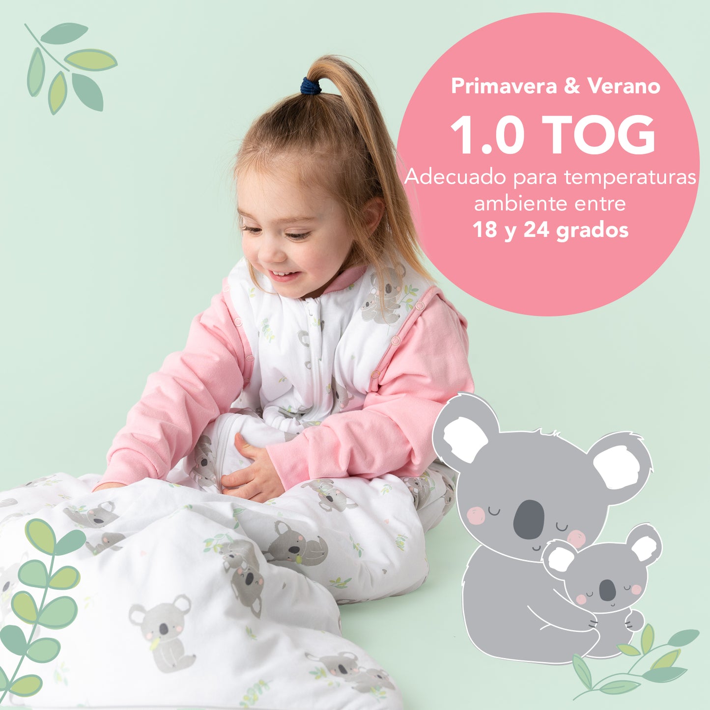 Saco de dormir para bebé, 1.0 TOG