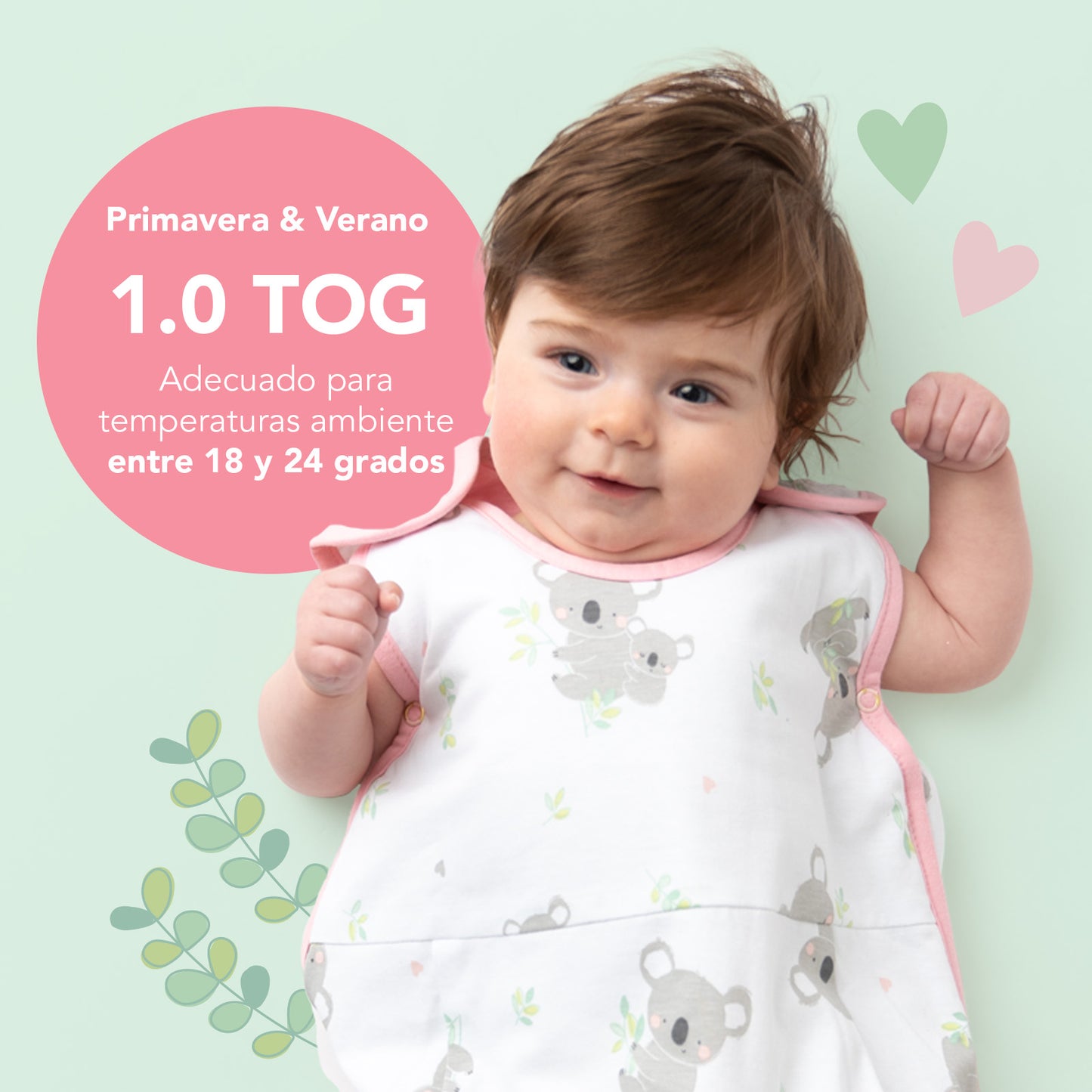 Saco de dormir para bebé, 1.0 TOG