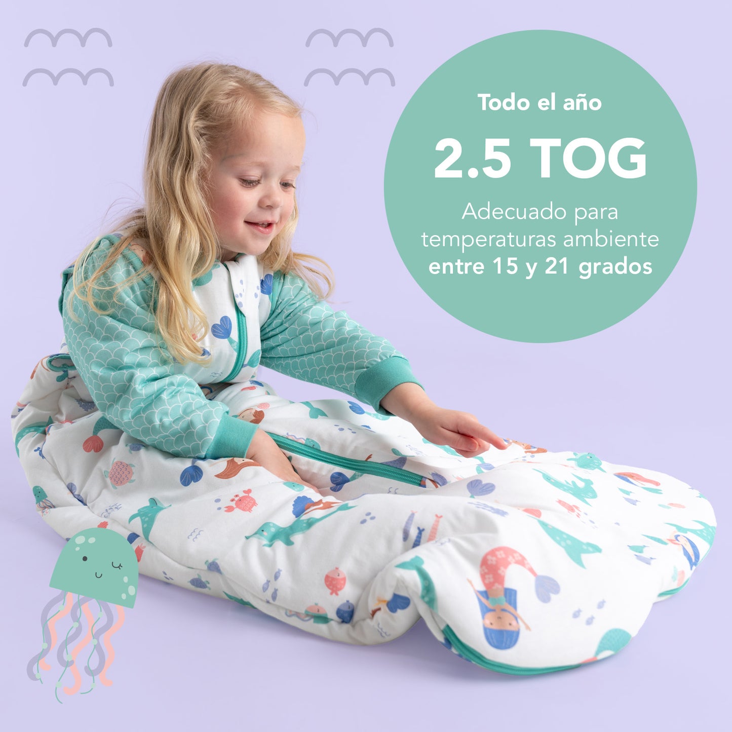Saco de dormir para bebé, 2.5 TOG