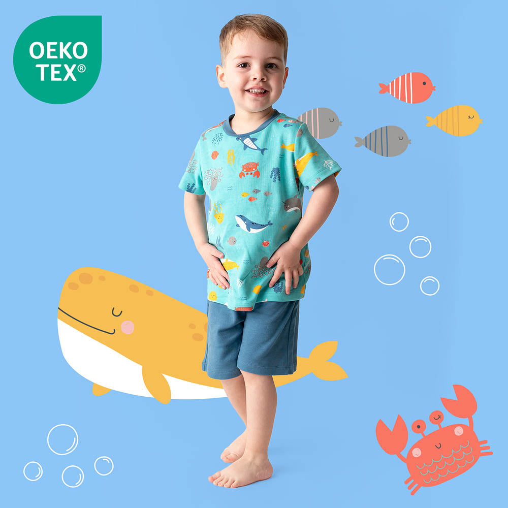 Pijama corto de niño de algódon orgánico