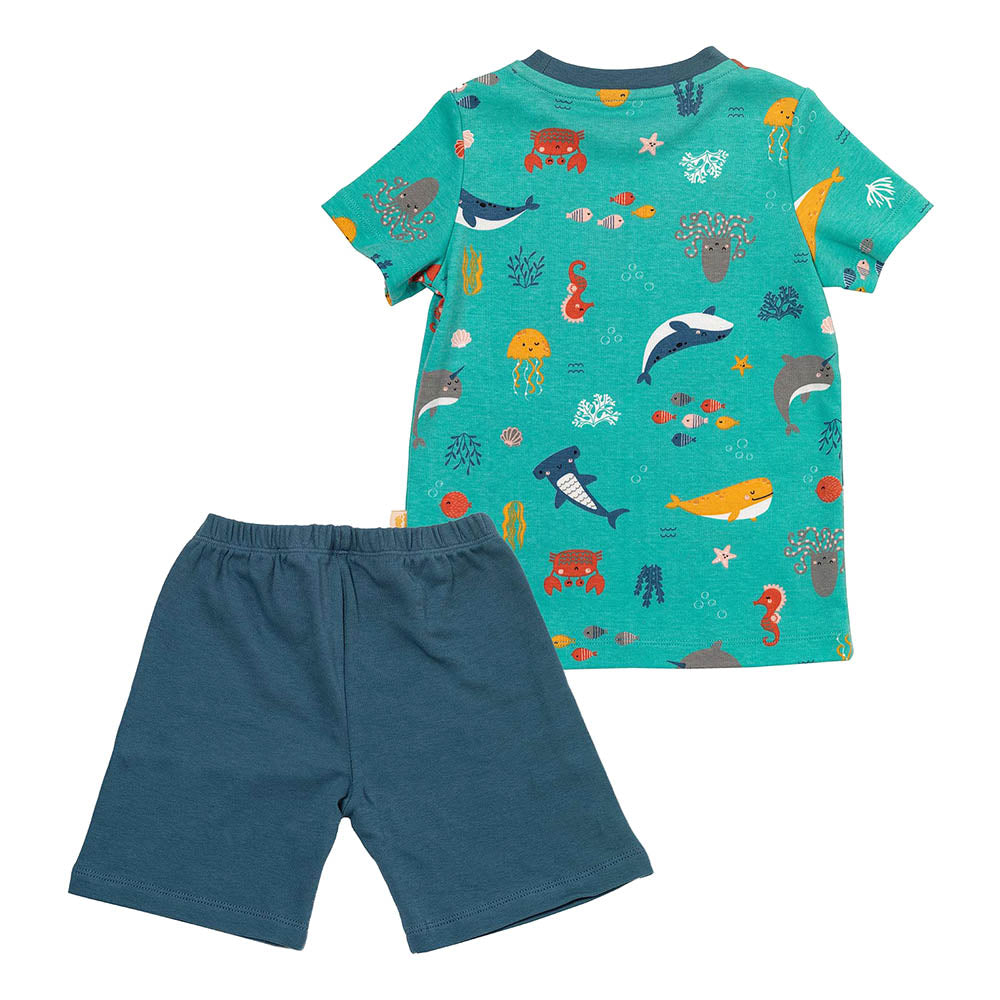 Pijama corto de niño de algódon orgánico