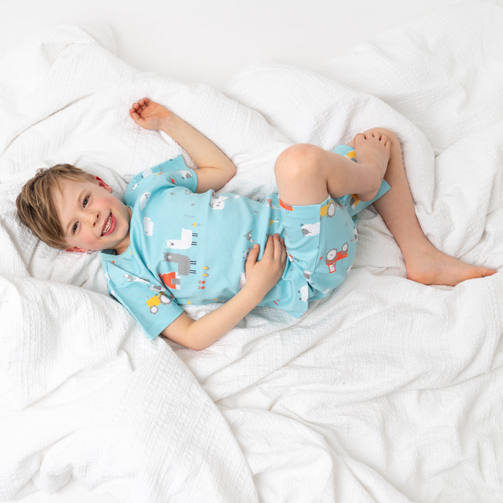 Pijama corto de niño de algódon orgánico