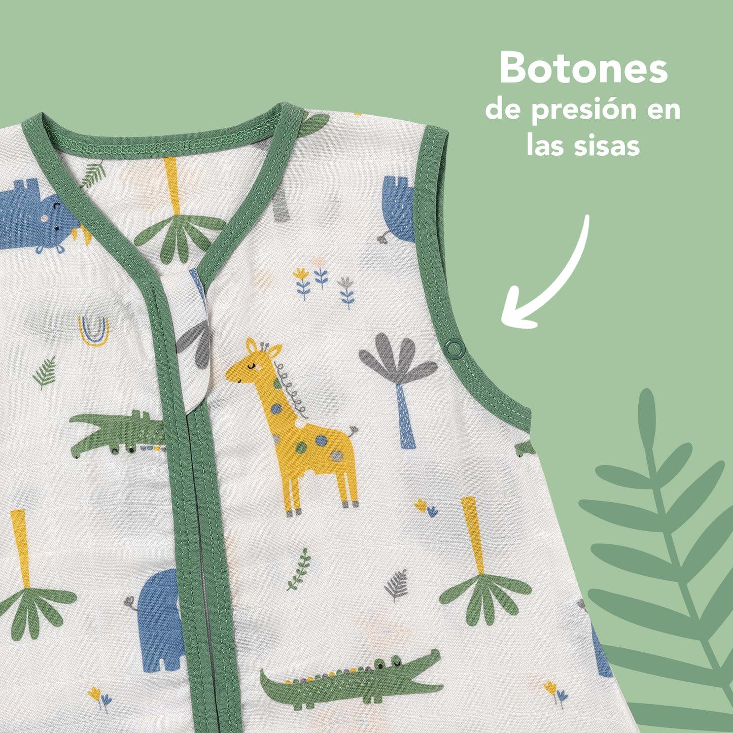 Saco de dormir para bebé de muselina, 0.5 TOG