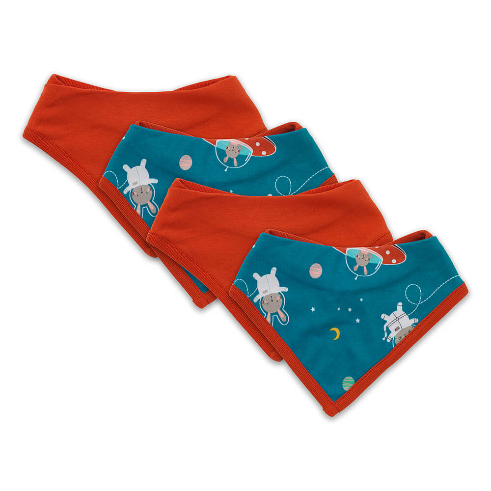 Pack de 4 bandanas para bebé de algódon orgánico