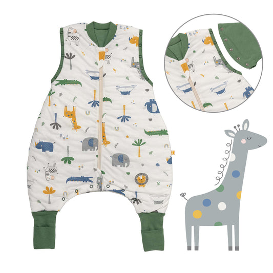 Saco de dormir con pies y suelas antideslizantes y mangas 1.0 TOG_Jungla_Delantero con sisa_1182