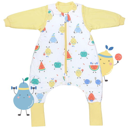 Saco de dormir con pies y suelas antideslizantes y mangas 1.0 TOG_Frutas en Forma_parte frontal_1182