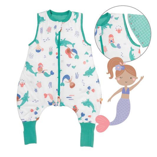 Saco de dormir con pies y suelas antideslizantes y mangas 1.0 TOG_Sirena_Delantero con sisa_1182