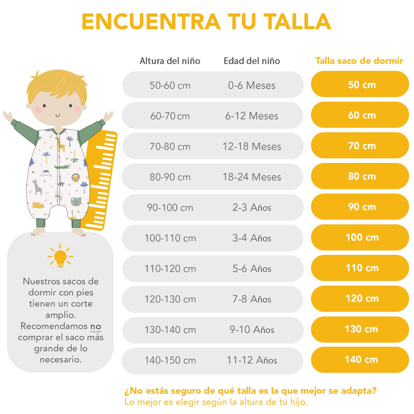 Saco de dormir con pies y suelas antideslizantes y mangas, 1.0 TOG