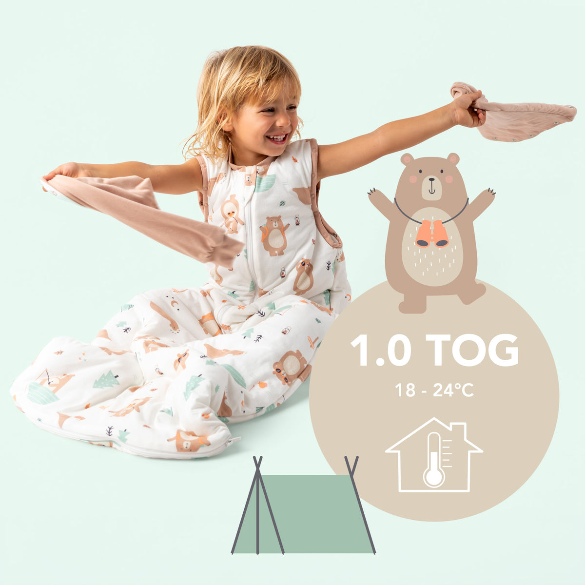 Saco de dormir para bebé 1.0 TOG_Oso Explorador_TOG_1187