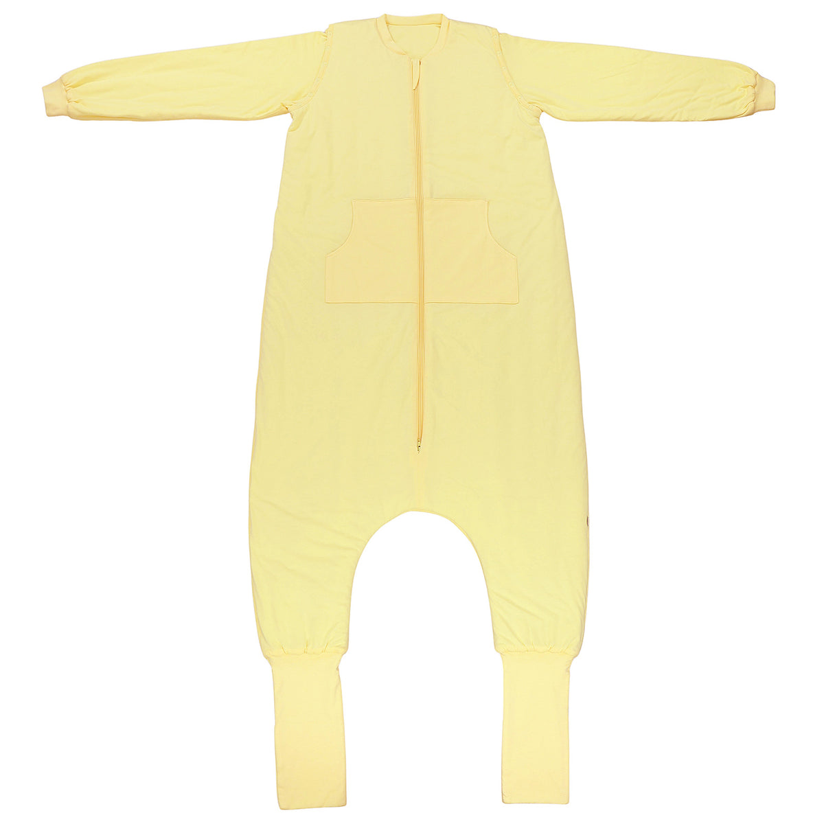 Saco de dormir con pies y suelas antideslizantes para adultos 3.5 TOG_Amarillo Claro_parte frontal_1189
