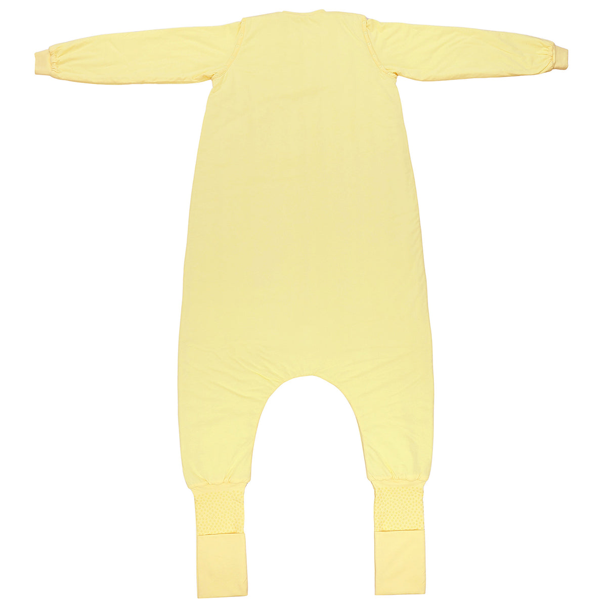 Saco de dormir con pies y suelas antideslizantes para adultos 3.5 TOG_Amarillo Claro_parte trasera_1189